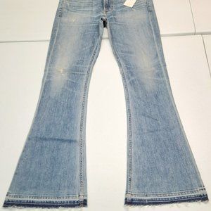 NEW Women's Citizens of Humanity DREW Flip Flop Flare Blue Stretch Jeans size 28